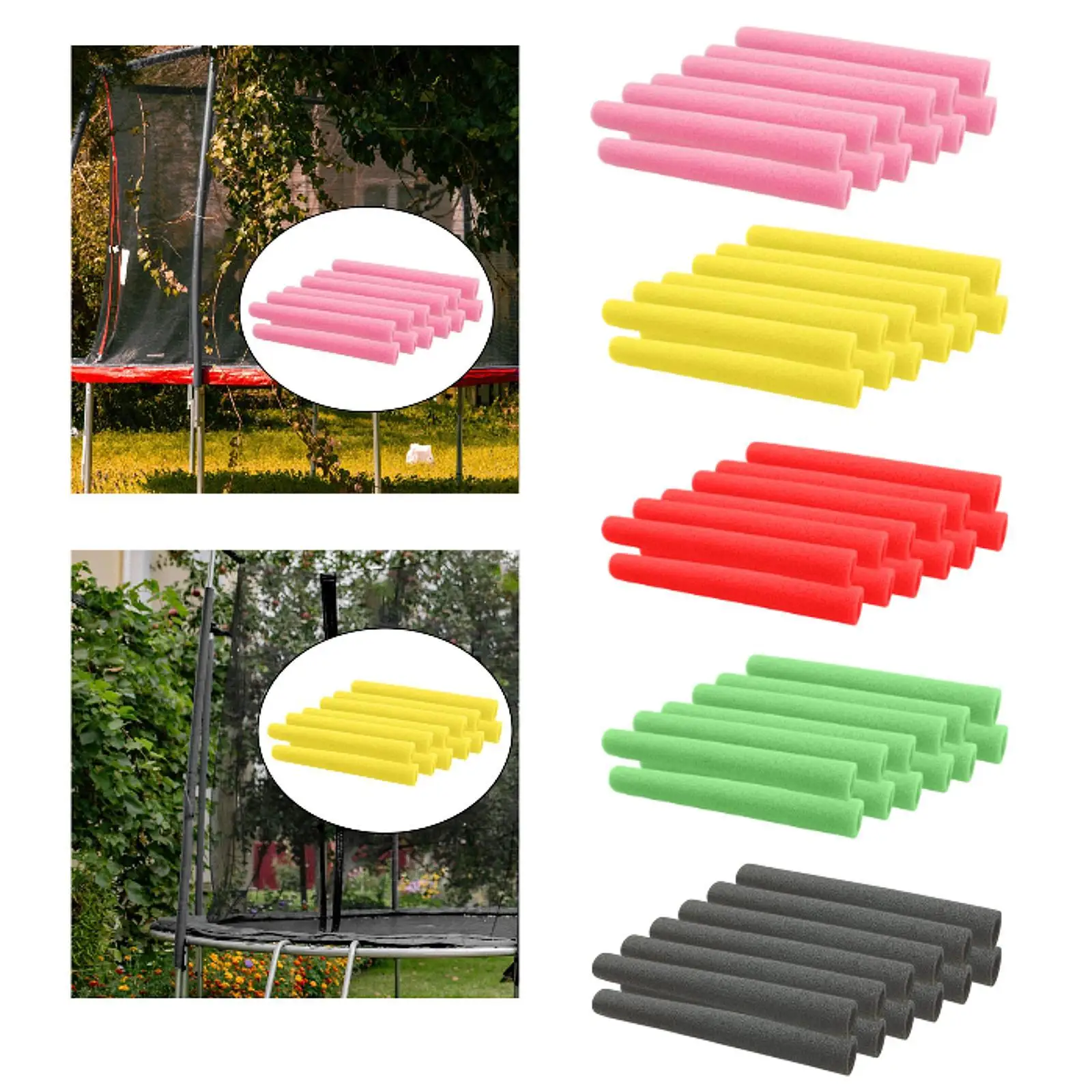 

12-компонентные пенопластовые рукава для батутных шестов, защитные чехлы, удобная прочная защита, сменные чехлы для батутных шестов