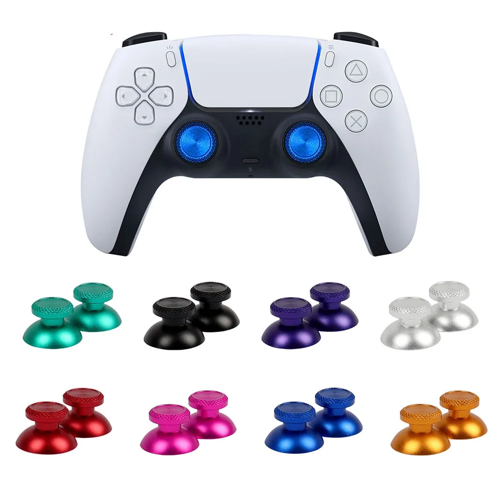 Custom Metal Thumbsticks for PS5 Controller, Replacement Aluminum Analog Stick Joystick for Playstation 5 Repair Accessories