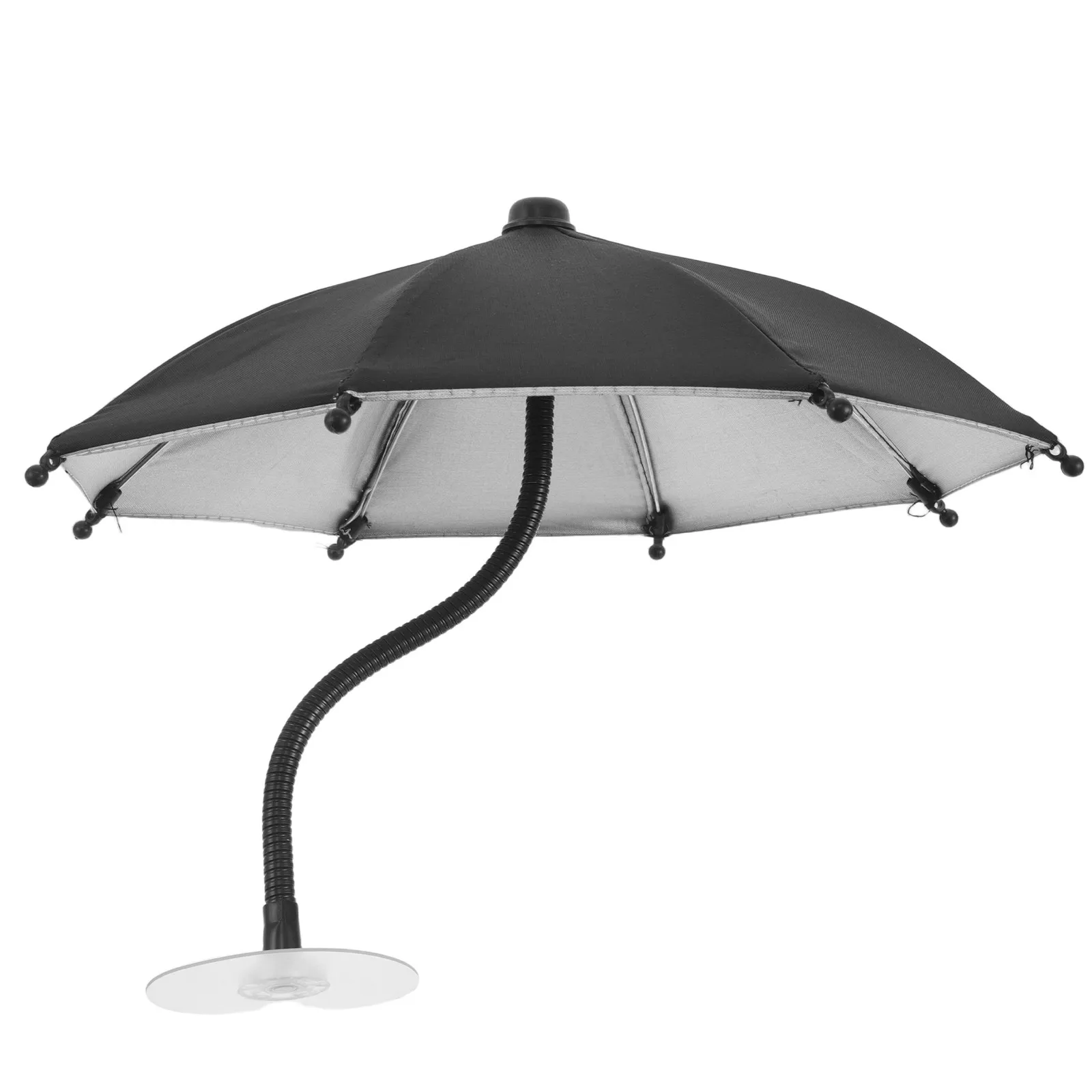 Mini Sun Shade Umbrella with Windproof Base Protects Drinks from Sun Wind Debris and Light Rain for Pool Tabletop Camping Patio