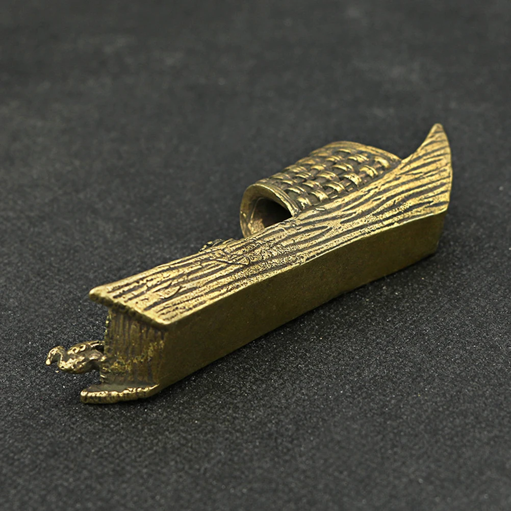 

1Pcs Brass Incense Burner Creative Boat Design Aromatherapy Relaxation Home Decor Tea Ceremony Accessories Desktop Ornament