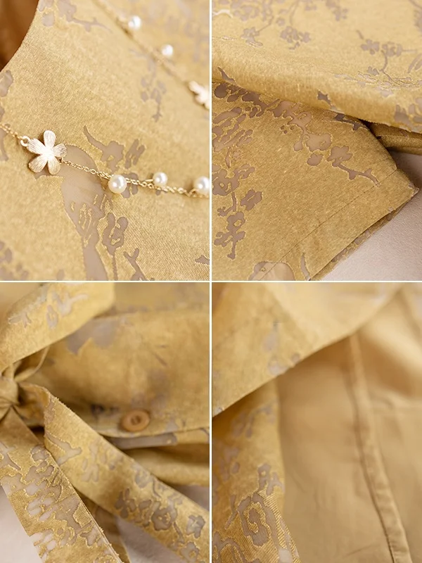 เสื้อยืดปักลายดอกไม้ ไซส์ใหญ่ ดีไซน์ผูกโบว์ด้านข้าง ทรงกลม ใส่ได้หลากหลาย สไตล์ลำลอง เหมาะกับการเดินทาง ทรงหลวม...