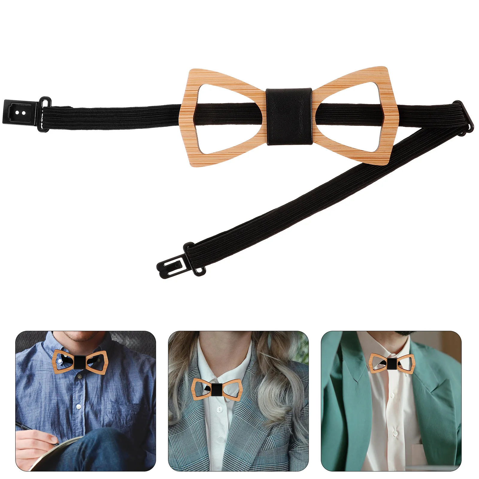 

Bamboo Wood For Men Handcrafted Groom Wedding Necktie Lightweight Durable Bow Ties Men'S Bow Ties Mens Accessory