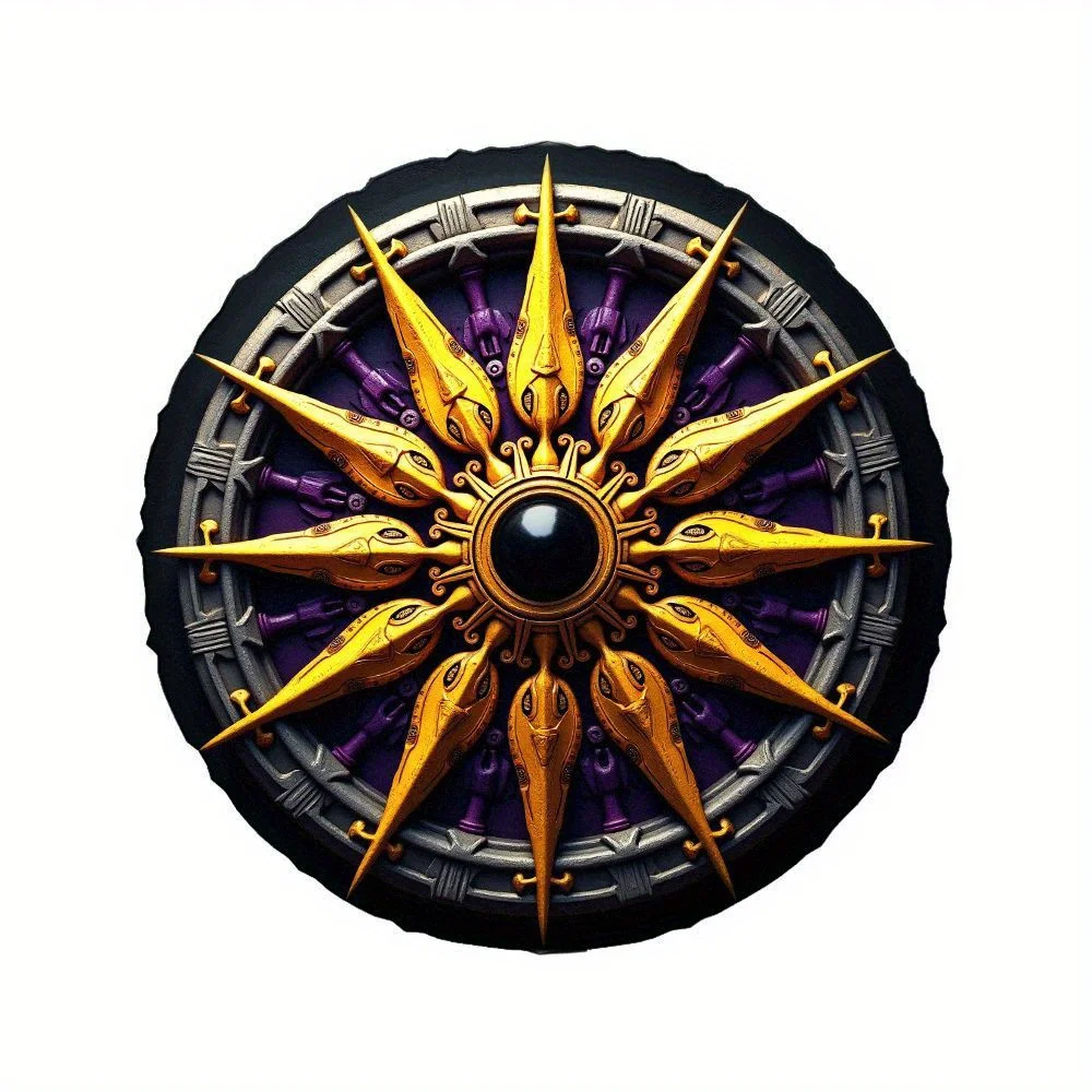 

Роскошный золотисто-фиолетовый тибетский буддийский чехол на колесо Thangka Art — подходит для защиты запасного колеса автомобиля с тибетским дизайном, Golde