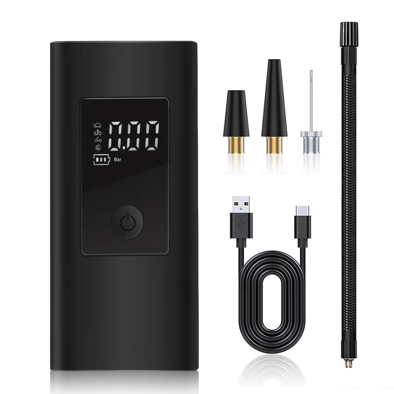 Беспроводной воздушный насос с цифровым дисплеем, двигателем мощностью 80 Вт, быстрым накачиванием и высокоточным мониторингом давления