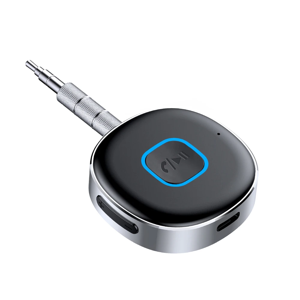 Transmisor receptor J33 compatible con Bluetooth 5,0, adaptador manos libres para música de coche, Audio, Aux A2DP, receptor de auriculares