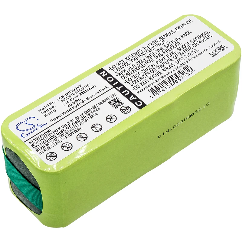 

Ni-MH Vacuum Battery for AGAiT, 14.4V, 2800mAh, Compatible Models: e-clean EC01