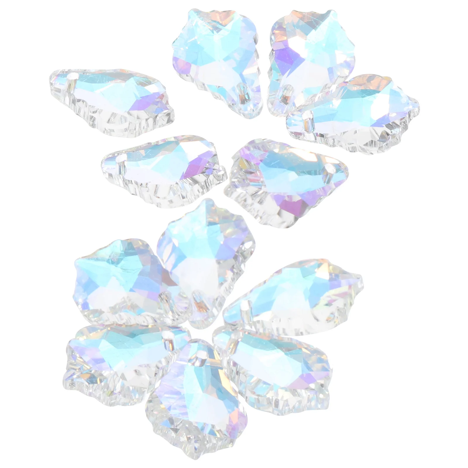 

12Pcs Crystal Maple Leaf Pendants Premium Hanging Chandelier Decorations Sun Catchers for Windows Garden Christmas Tree