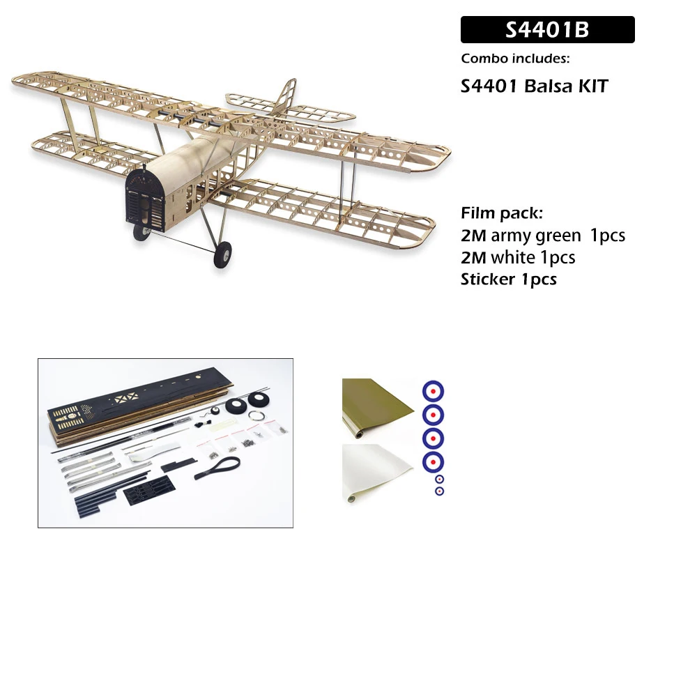 Dancing Wings Hobby S44 S.E.5A 1010mm Apertura alare Balsa Legno Biplano Warbird RC Aereo KIT/KIT+Power Combo