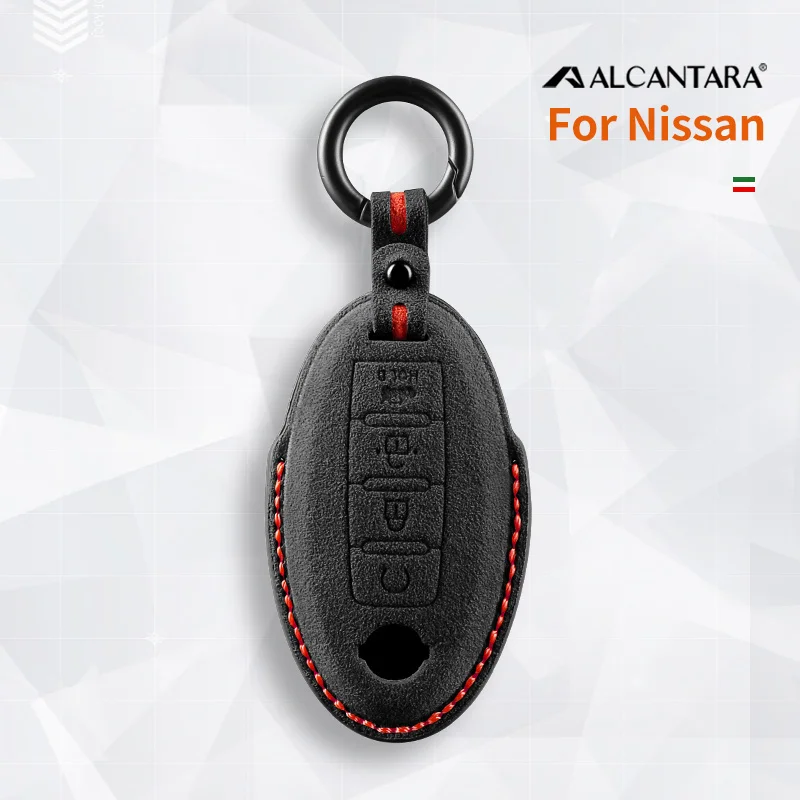 

Alcantara Car Key Case Cover Holder Key Shell For Nissan Qashqai Juke J10 J11 X-Trail T32 T31 Kicks Tiida Pathfinder 4Buttons