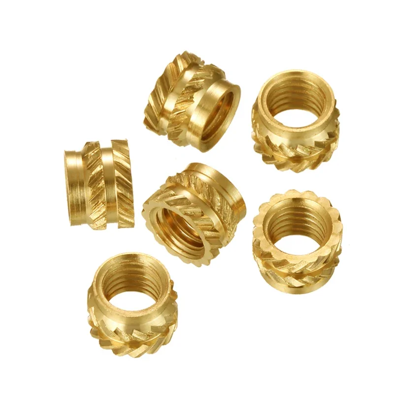 M3 100Pcs Insert Knurled Nuts Brass Hot Melt Inset Nuts Heating Molding Copper Thread Inserts Nut Free Shipping