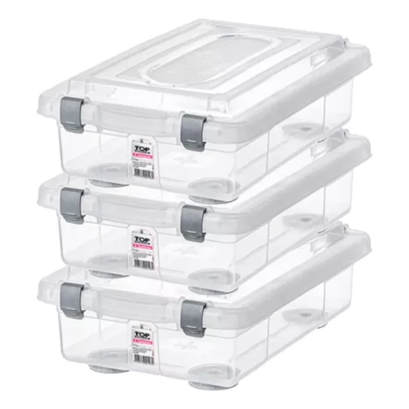 

3 Organizer Box 2.3 Litres Cover With Lock Multipurpose Boxes, Boxes and Baskets Decorative Boxes