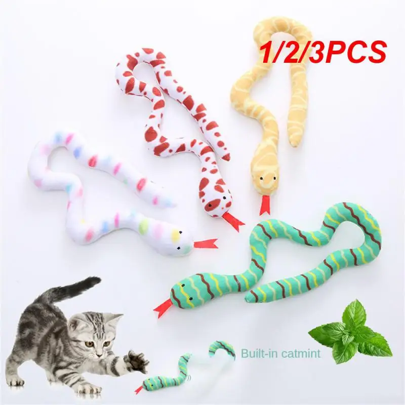 1/2/3PCS Cartoon Pet Cat Toy Stick Bite-resistant Wear-resistant Weight 32g Cotton Pet Periphery Interactive Cat Toy