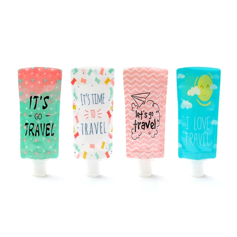 

100ml Mini Travel Liquid Dispenser Bag Shampoo Storage Container Candy Color Let Dropship