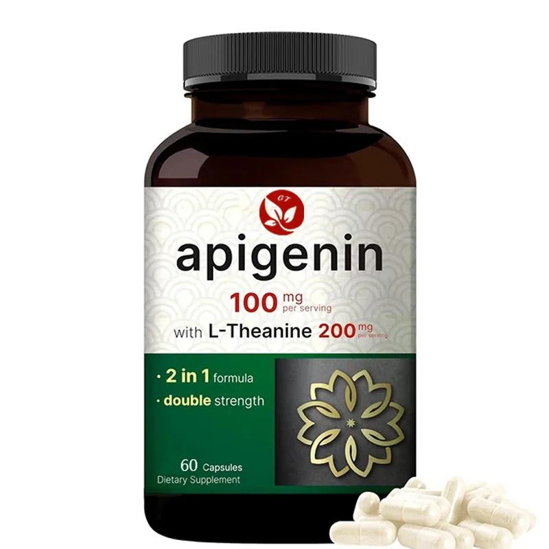 Apigenin 100mg Contains L-theanine - Super Sleep Relaxation Supplement - Antioxidant And Amino Acid Complex