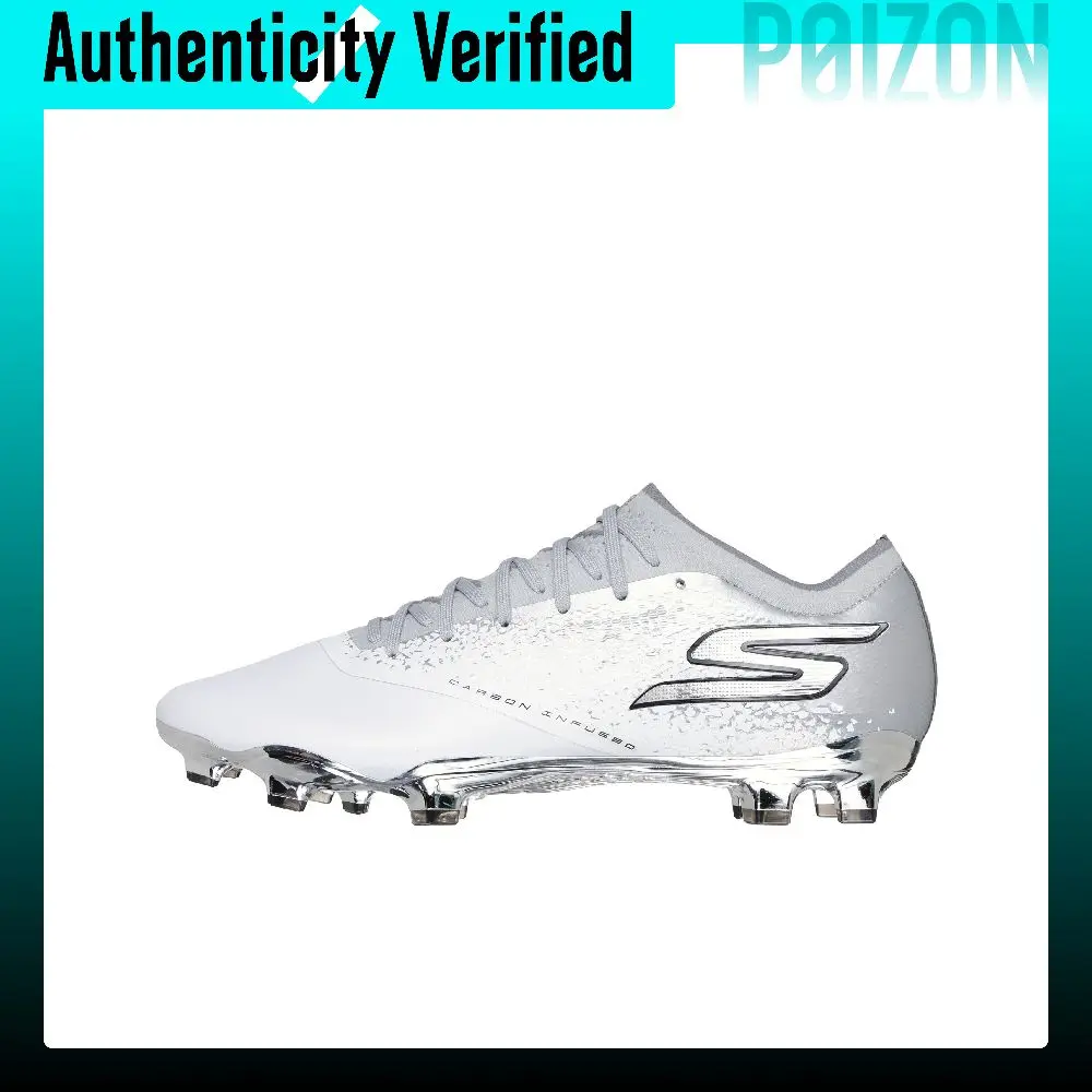 Skechers RAZOR 1.5 ELITE Soccer Shoes Unisex White Silver 252020-WSL