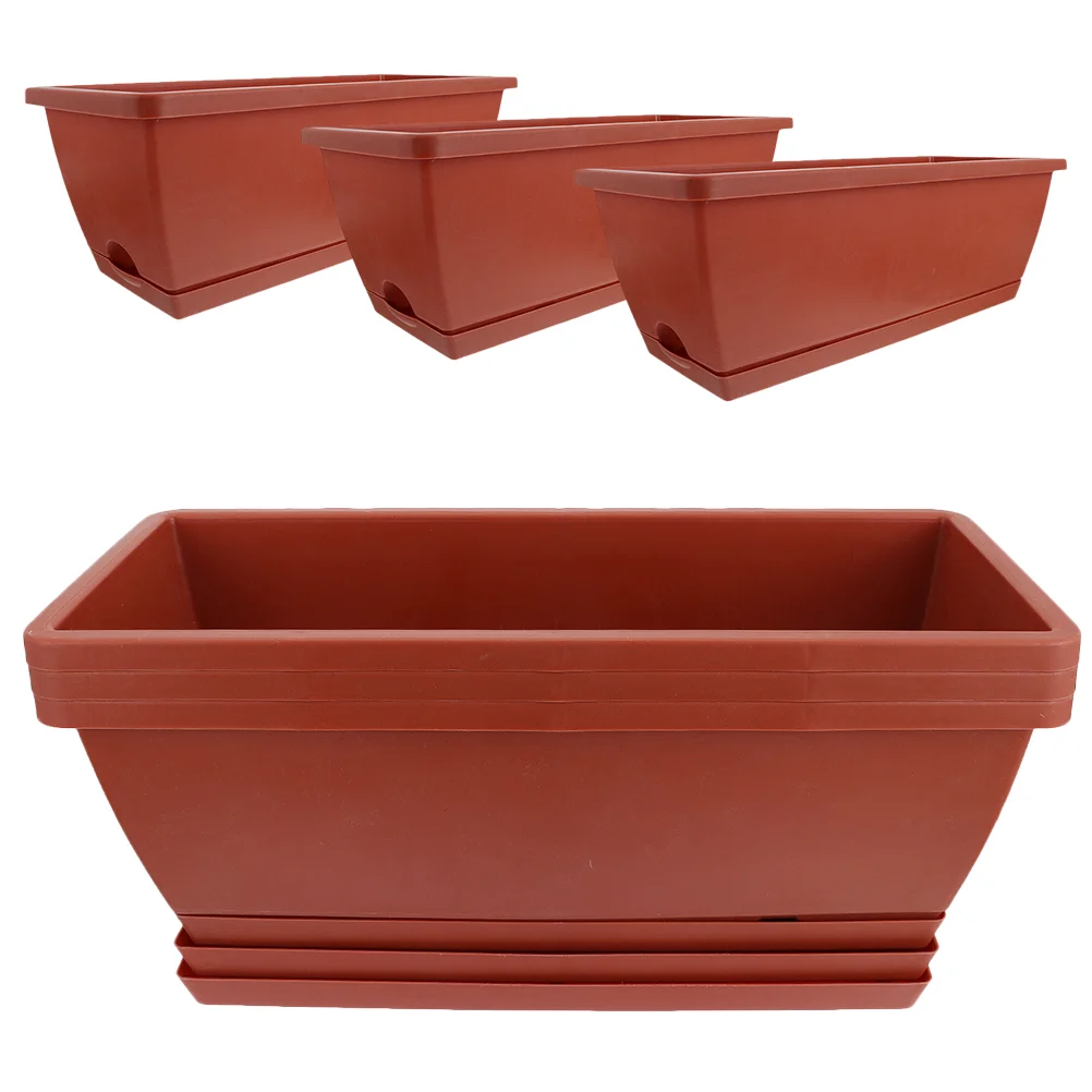 

6 Pcs Planter Flower Pots Bonsai Flowerpot Household Gardening Container Window Indoor Plastic Holder Office Practical