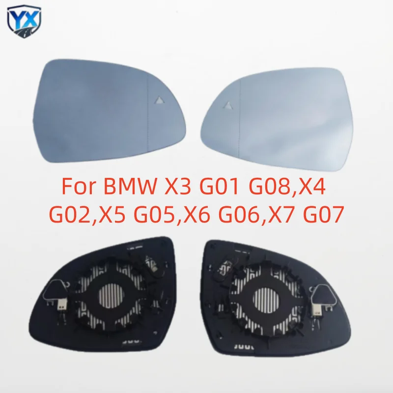 Heated Blind Spot Indicator Side Mirror Glass Replacement for BMW X3 G01 G08,X4 G02,X5 G05,X6 G06,X7 G07 2018-2023Rear View Lens