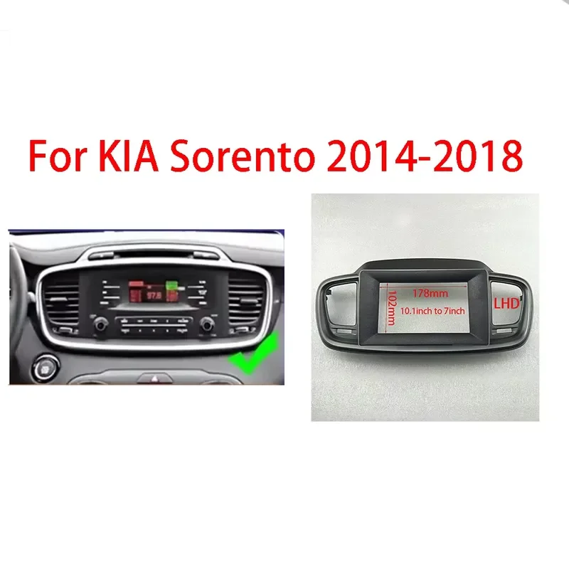7 9 10.1 Inch Car Stereo Frame For KIA Sorento 2014-2018 2 DIN Radio Fascia Panel MP5 DVD Trim Kit Dashboard Refitting