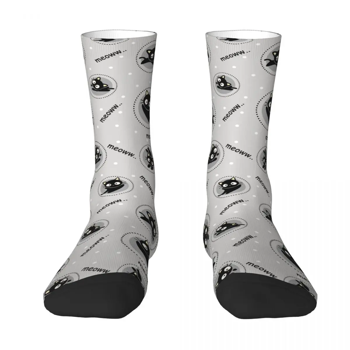 

Meoww Cat Cats Cute Meow Sock Socks Men Women Polyester Stockings Customizable Sweetshirt