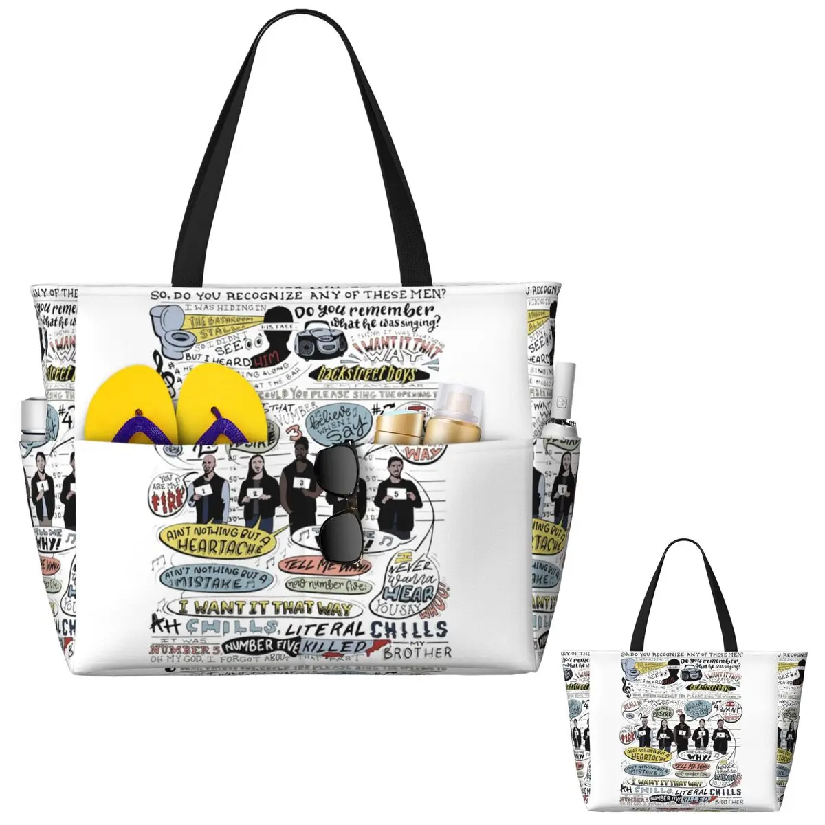 

I Want It That Way B99 Цветная пляжная сумка-тоут Спортивная сумка для занятий йогой в тренажерном зале Большая сумка-тоут Женская дорожная сумка Сумка для фитнеса