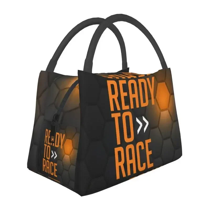 Ready To Race Insulated Lunch Bags Outdoor Picnic Enduro Cross Motocross Asphalt Bike Leakproof Cooler Thermal Bento Box Women