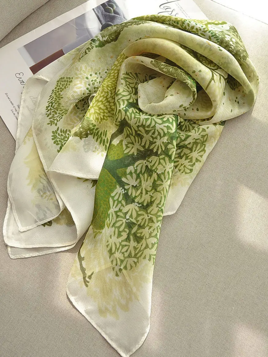 lenco-de-seda-verde-feminino-acessorio-decorativo-floral-pequeno-quadrado-para-o-verao-estilo-Etnico-tie-dye