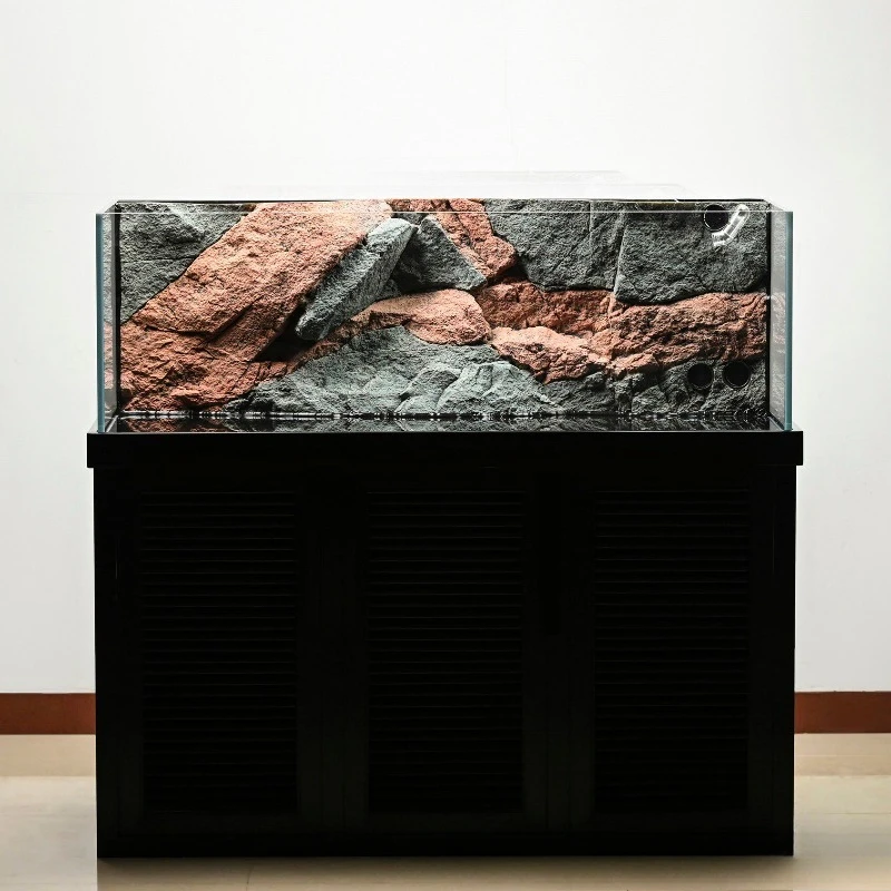Hydrophilic version of gneiss 3D background panel set, stream tank