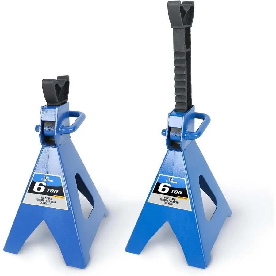

6 Ton 12000 LBs Automotive Jack Stands Heavy Duty Steel Car Lifting Stand for Garages Repair Shops Adjustable Height 14.6"- 24"