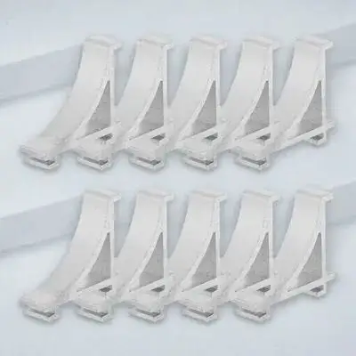 

10pcs Stainless Steel Hook Freezer Shelf Clip Refrigerator Clamp Cooler Shelf Brace Easy Install Aluminum