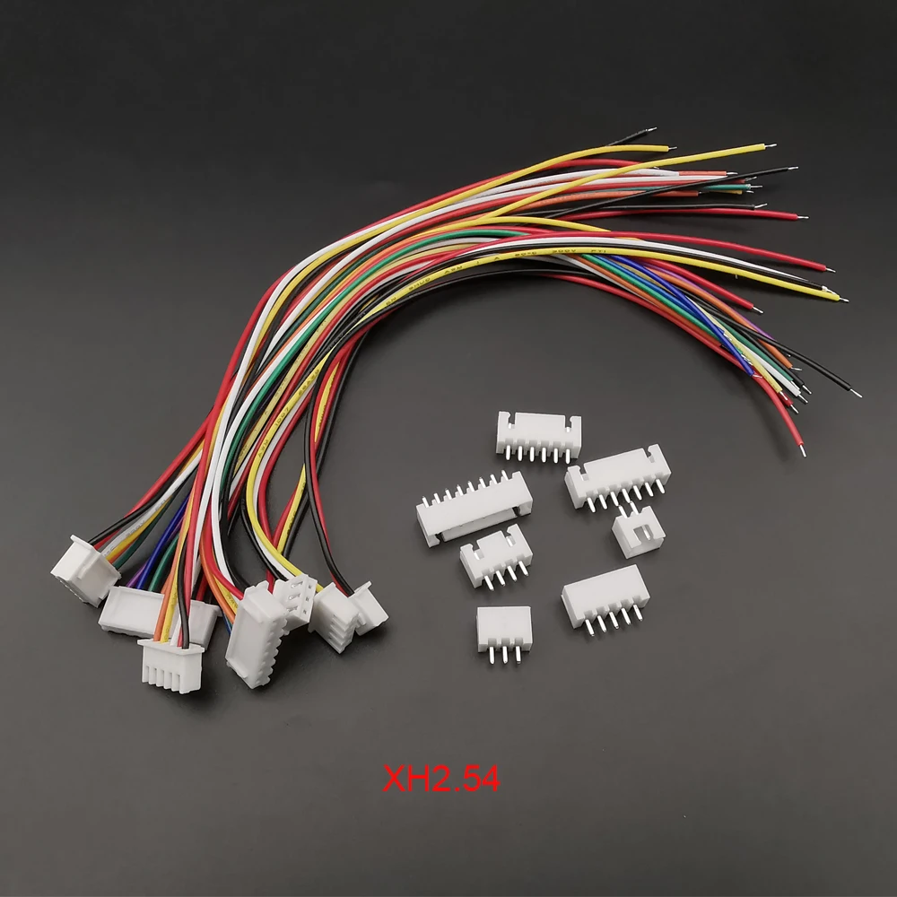 5 Paar JST PH2.0 JST XH2.54 2,0 mm 2,54 mm Stecker weiblich + männlich Stecker mit Draht 2 3 4 5 6 7 8-poliges Kabel mit Buchse 10 cm 20 cm – Detail 3
