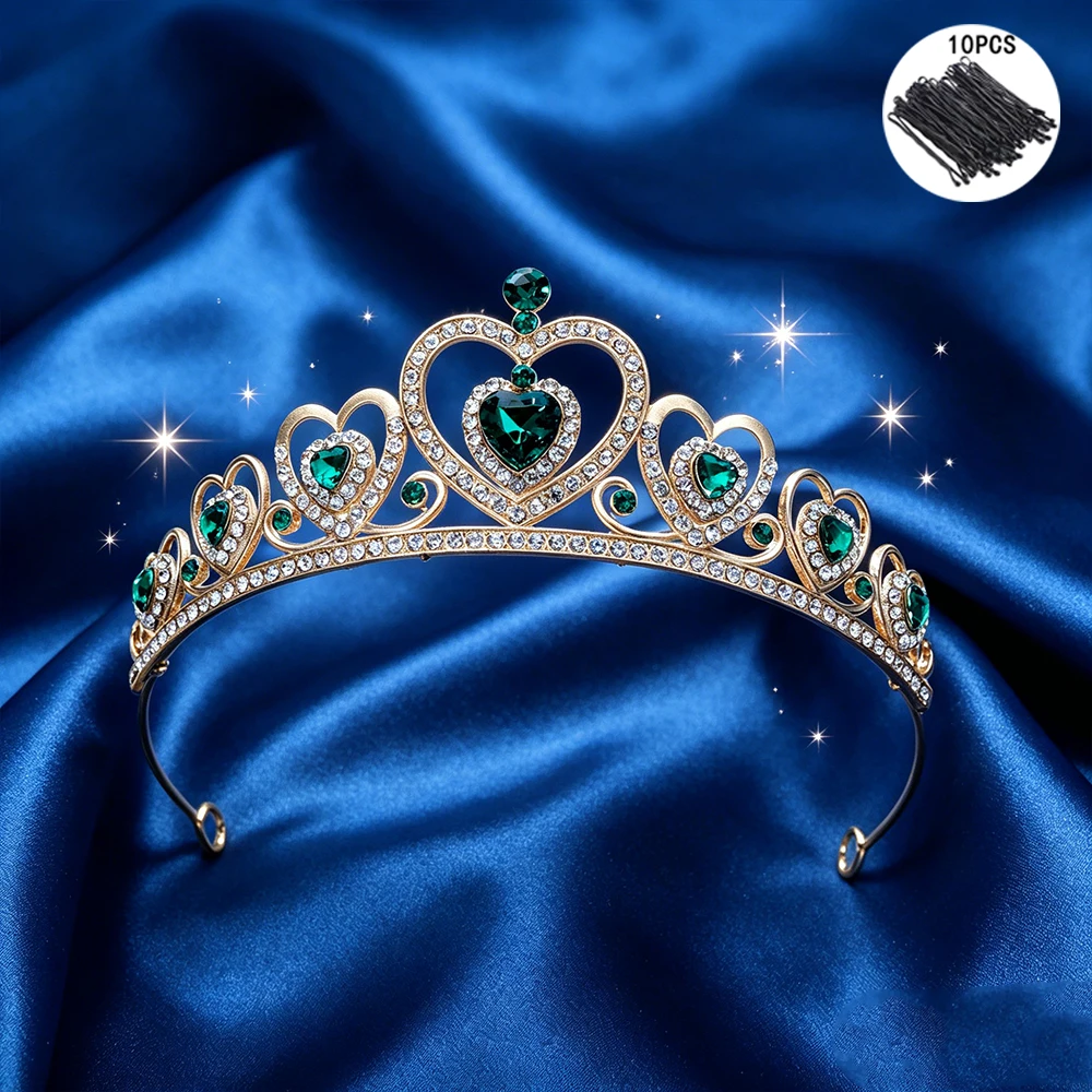 Sweetheart Girl Love Diamond Lady Crown Birthday Ball Graduation Party Bridal Wedding Exquisite Hair Accessory Gift Preferred view 3