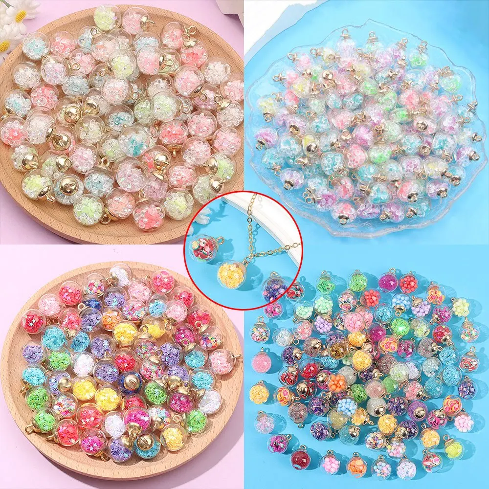 4/17/34pcs Multi-color Ball Shaped Fashionable Fun Fashion Pendant, DIY Necklaces Earrings, for Christmas Valentine's Day Gifts