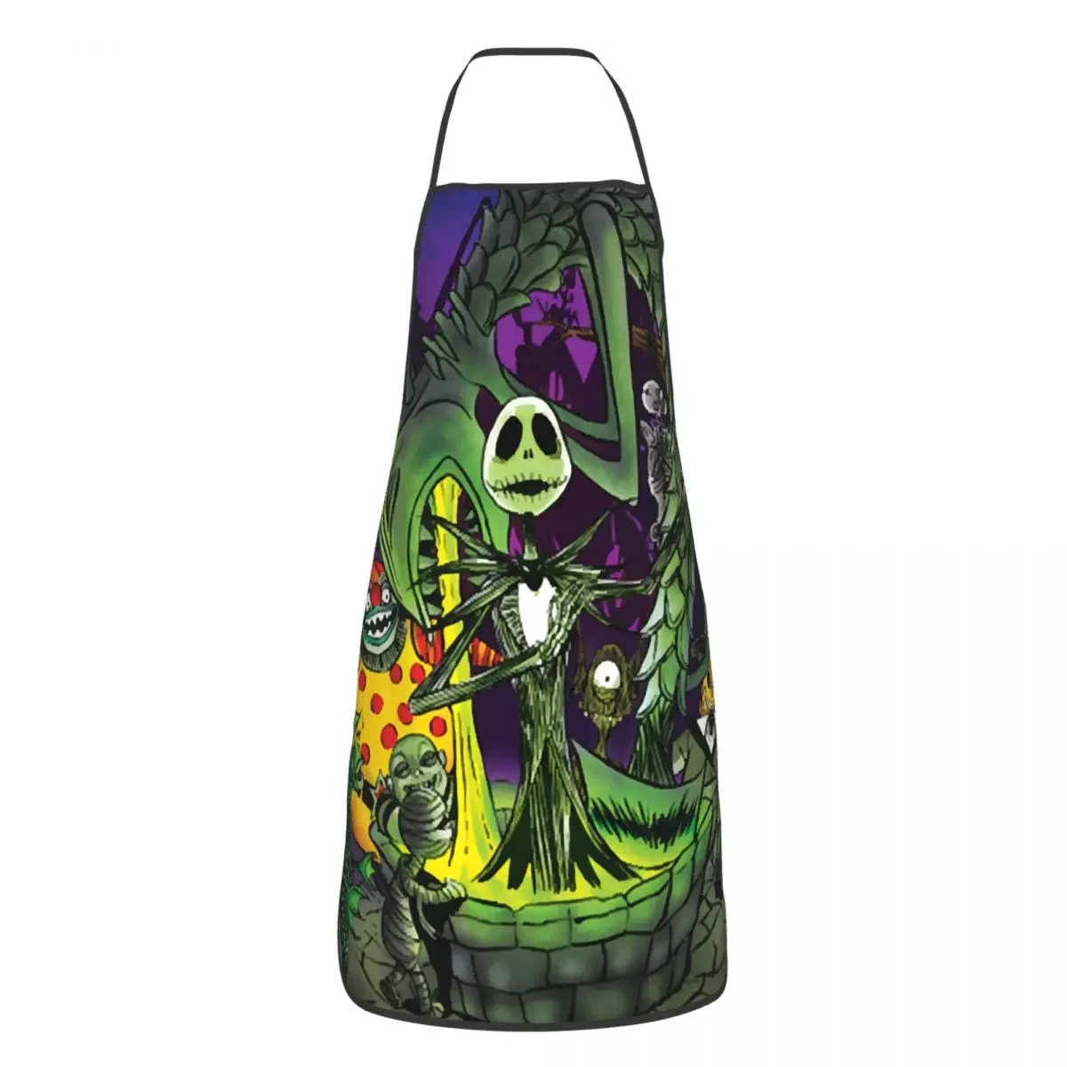 Unisex Halloween Nightmare Monsters Apron Kitchen Chef Cooking Baking Bib Women Men Christmas Tablier Cuisine for Gardening