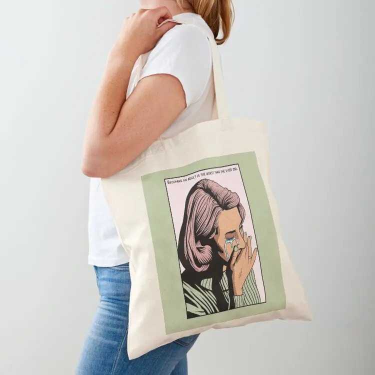 Becoming an Adult Sucks Tote Bag cloth bag woman custom tote bag ecological bags shopping logo