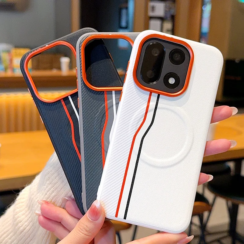 

Solid Color Color Block Pattern Phone Case for OnePlus 15 13T Ace 5 Pro with Support Wireless Charging