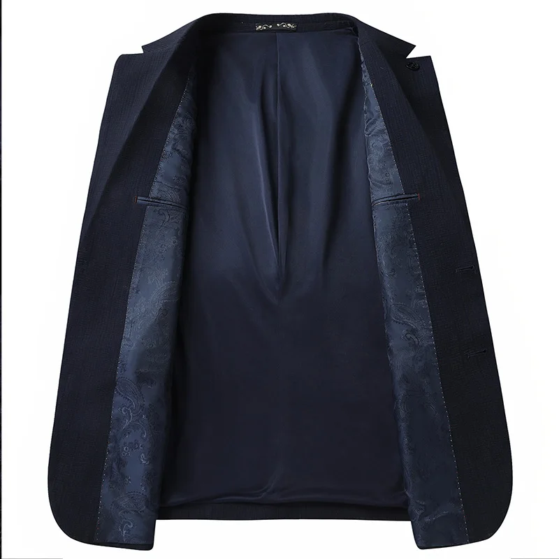 Blazer ขนาดใหญ่ XL-7XL กลางแจ้งผู้ชาย Casual แฟชั่นแนวโน้ม Sporty สีทึบสไตล์อังกฤษธุรกิจสุภาพบุรุษงานแต่งงาน Blazer