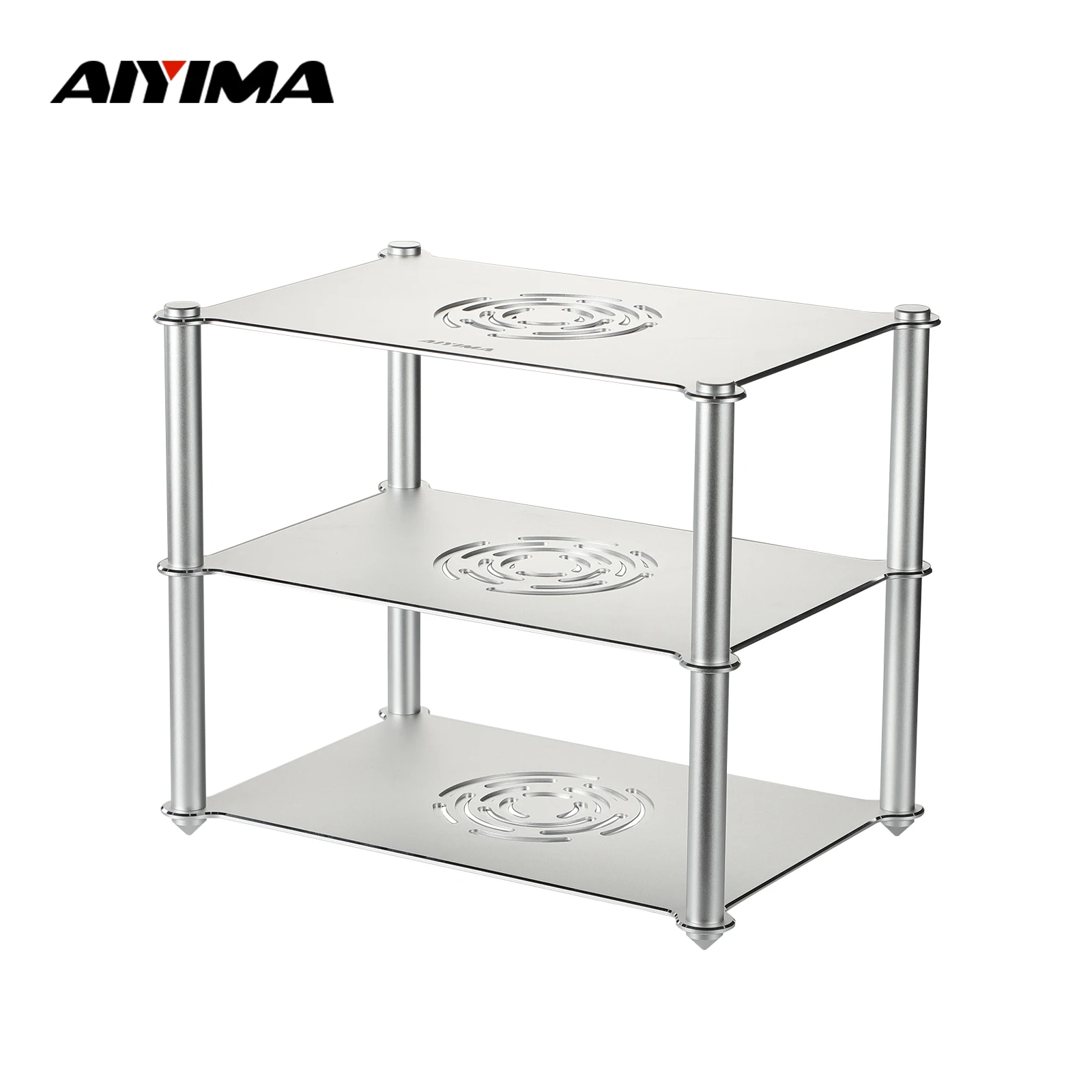 AIYIMA Espositore HiFi per rack per amplificatore in metallo per amplificatore da tavolo Preamplificatore DAC Staffa di supporto per montaggio su rack per sistema audio domestico