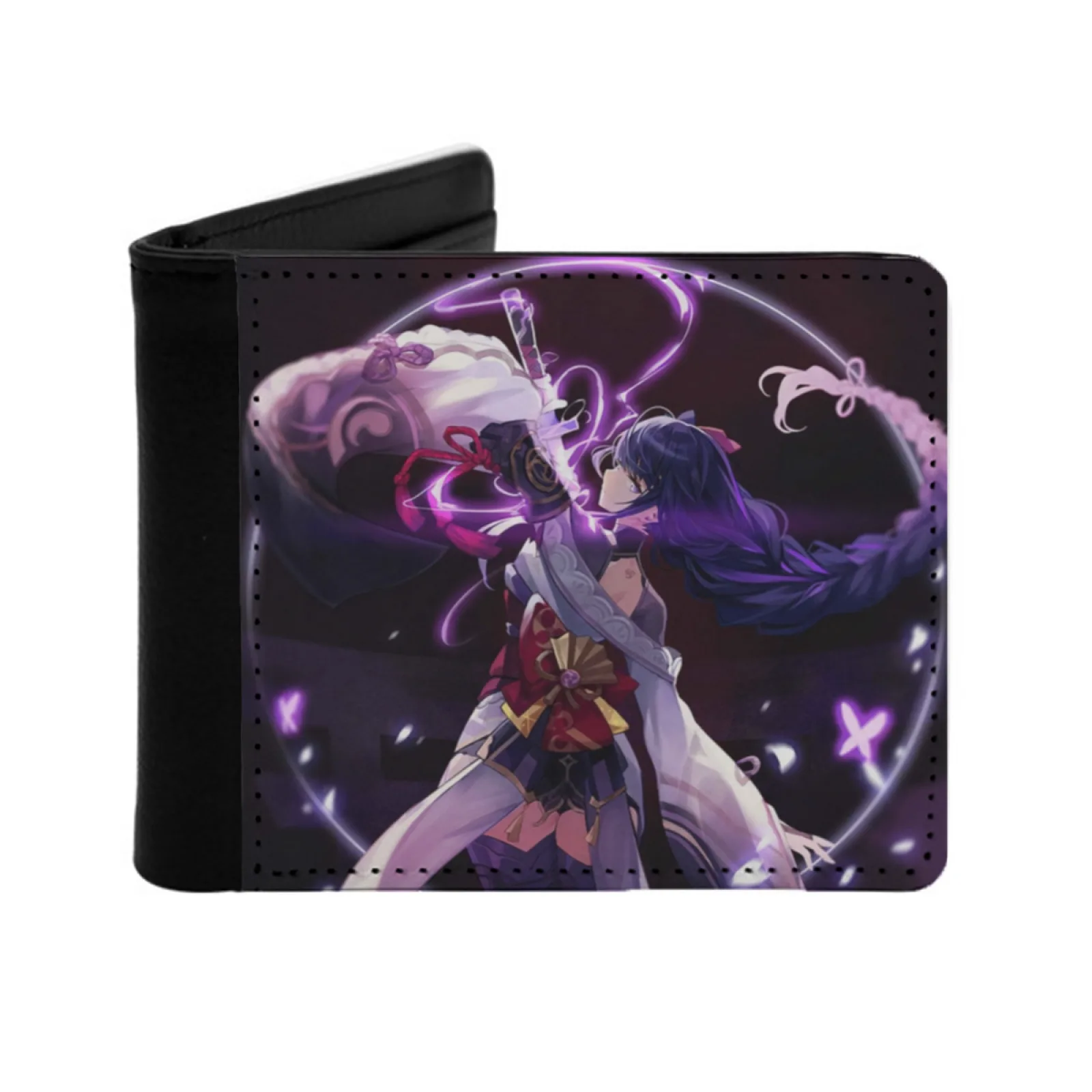 

Genshin Impact Raiden Shogun, новый кошелек с принтом, короткие мужские кошельки, кошельки с держателем для кредитных карт, Raiden Shogun Genshin Impact Raiden