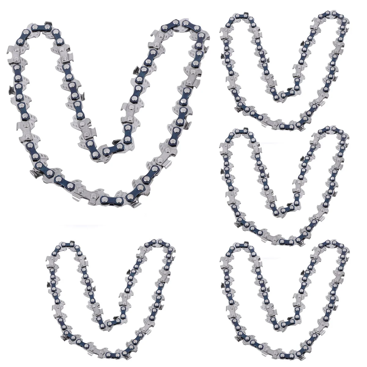 

WFF 5Pcs Mini Chainsaw Chain for 6 Inch Chainsaw Chain Guide Saw Chain Replacement Portable Saw Chain