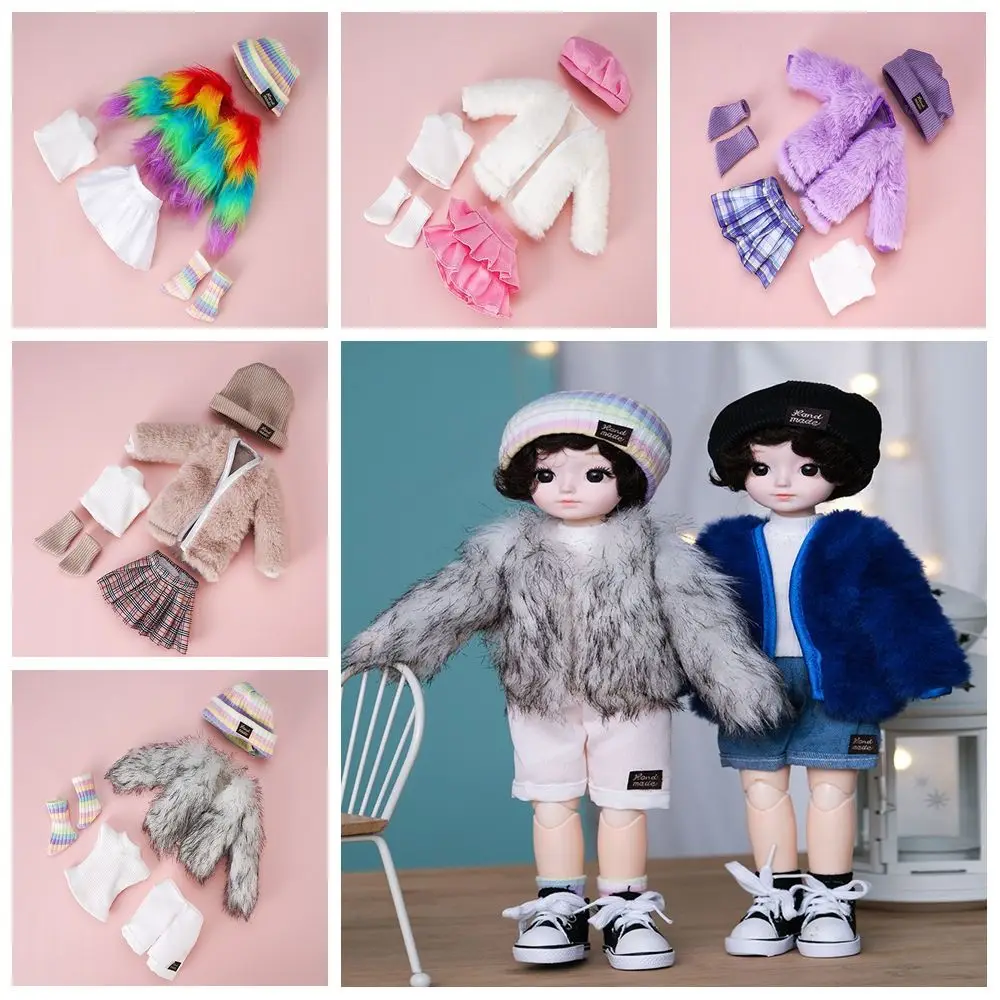 Estilo escolar 1/6 muñecas BJD suéter conjunto suéter prendas de punto 30cm traje de muñecas falda 30cm lindo 1/6 BJD traje suéter 1/6 muñeca BJD