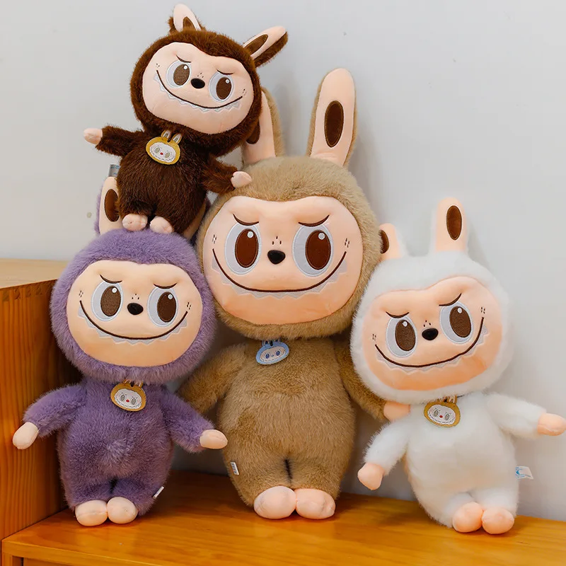 

60cm Labubu Cartoon Ragdoll Plush Toys Mink Fur Cute Rabbit Ragdoll Accompany Sleep Plush Toy Pillow Children'S Christmas Gift