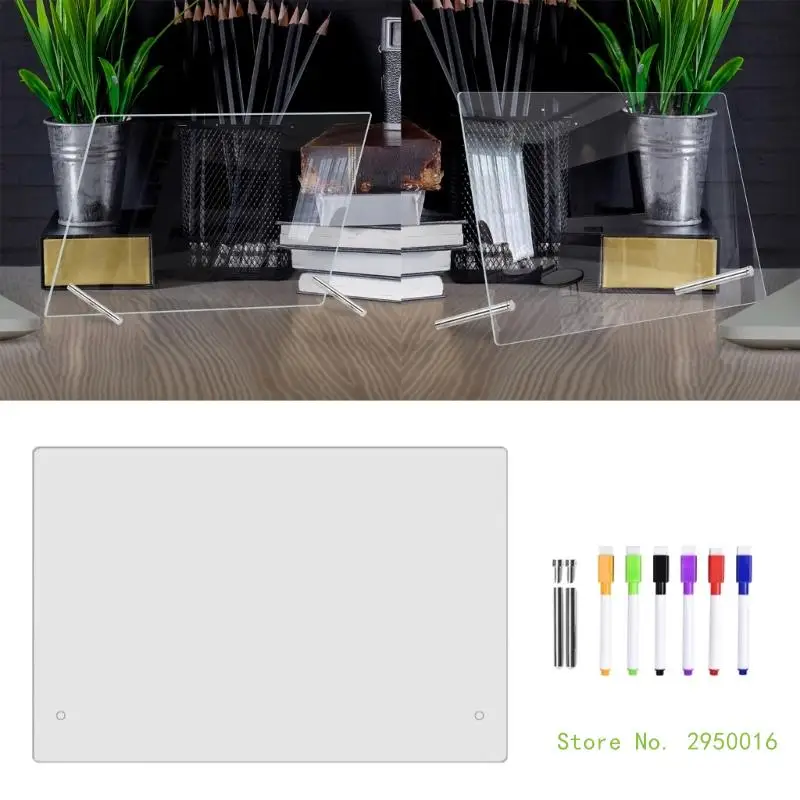 Acrylic Dry Erases Board Clear Desktop Planner Note Memo White Boards Weekly Monthly Whiteboard Meal Planner Menu Board