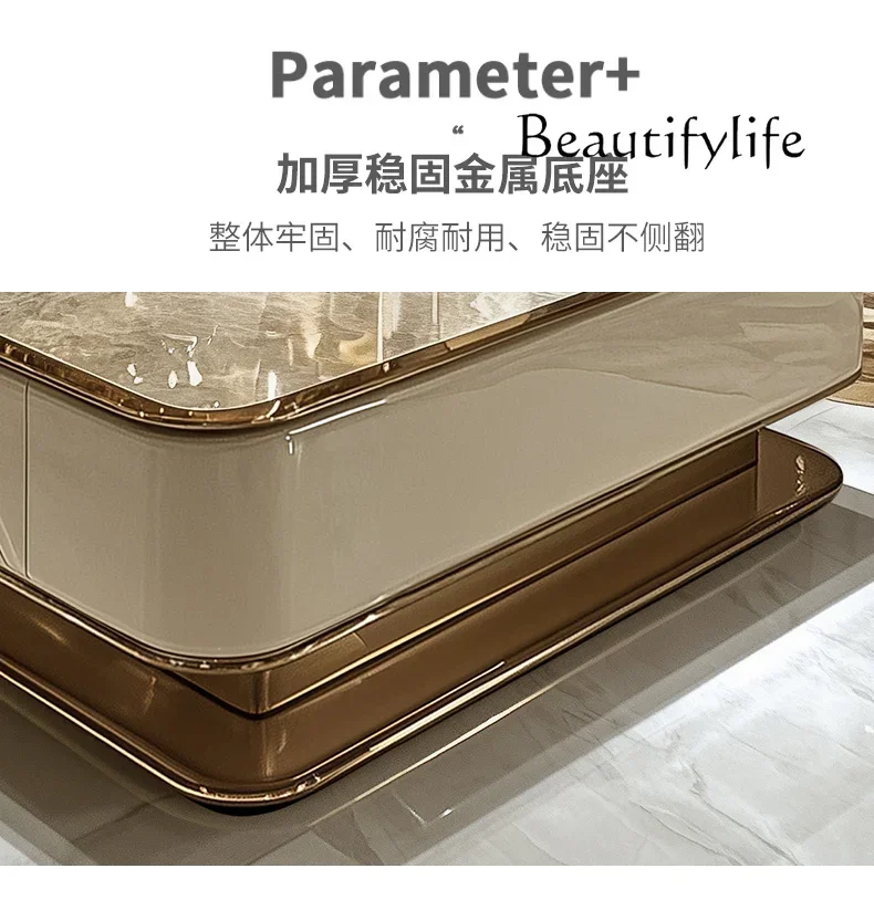 LZ sh طاولة قهوة فاخرة خفيفة لغرفة المعيشة منزلية من حجر الجريزوفولفين طاولة شاي كبيرة فيلا راقية من الخشب الصلب قهوة تا