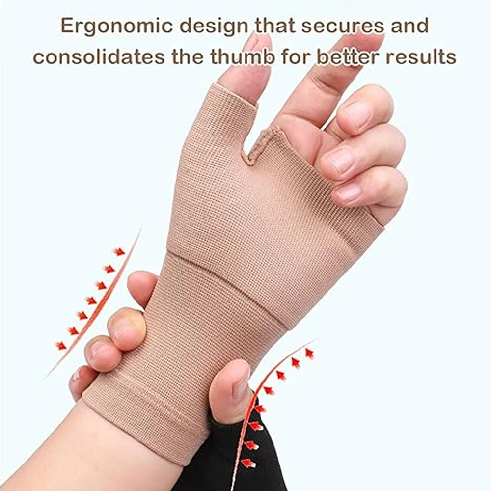 RGGMQQ 1Pair Compression Wrist Sleeve/Brace for Carpal Tunnel Syndrome,Wrist pain/strain,Fatigue and Arthritis,Hand Instability