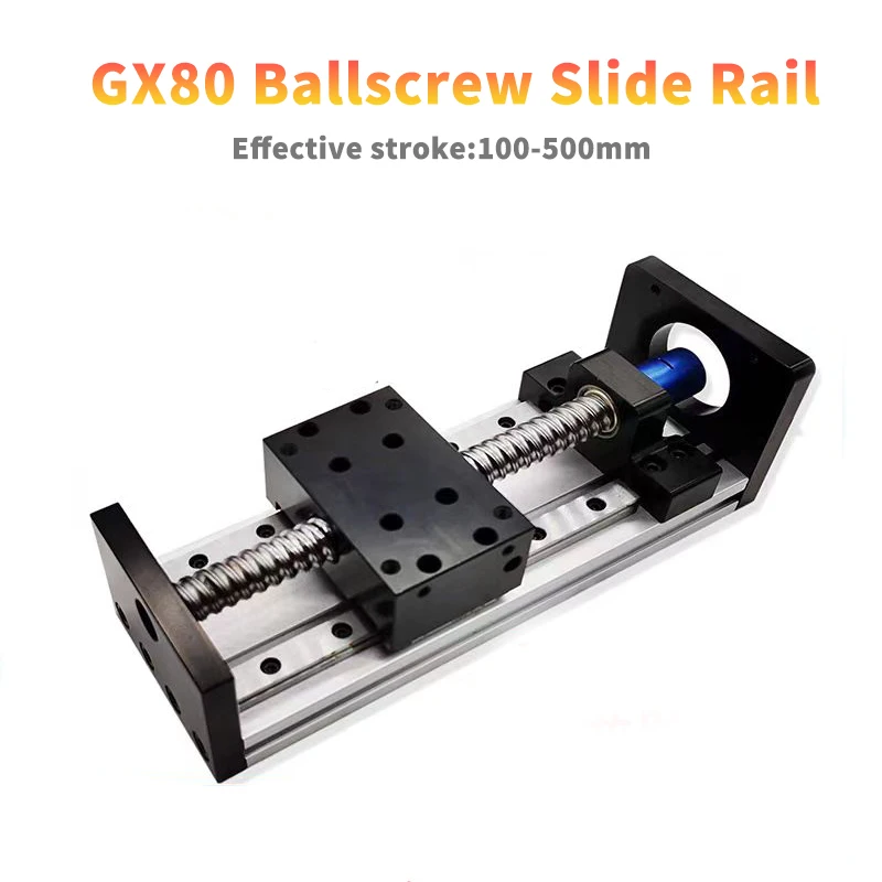 

100mm 200mm 300mm 400mm 500mm Effective Travel Length SFU1204 Ballscrew 12mm Linear Guide Motion Module Rail Table CNC