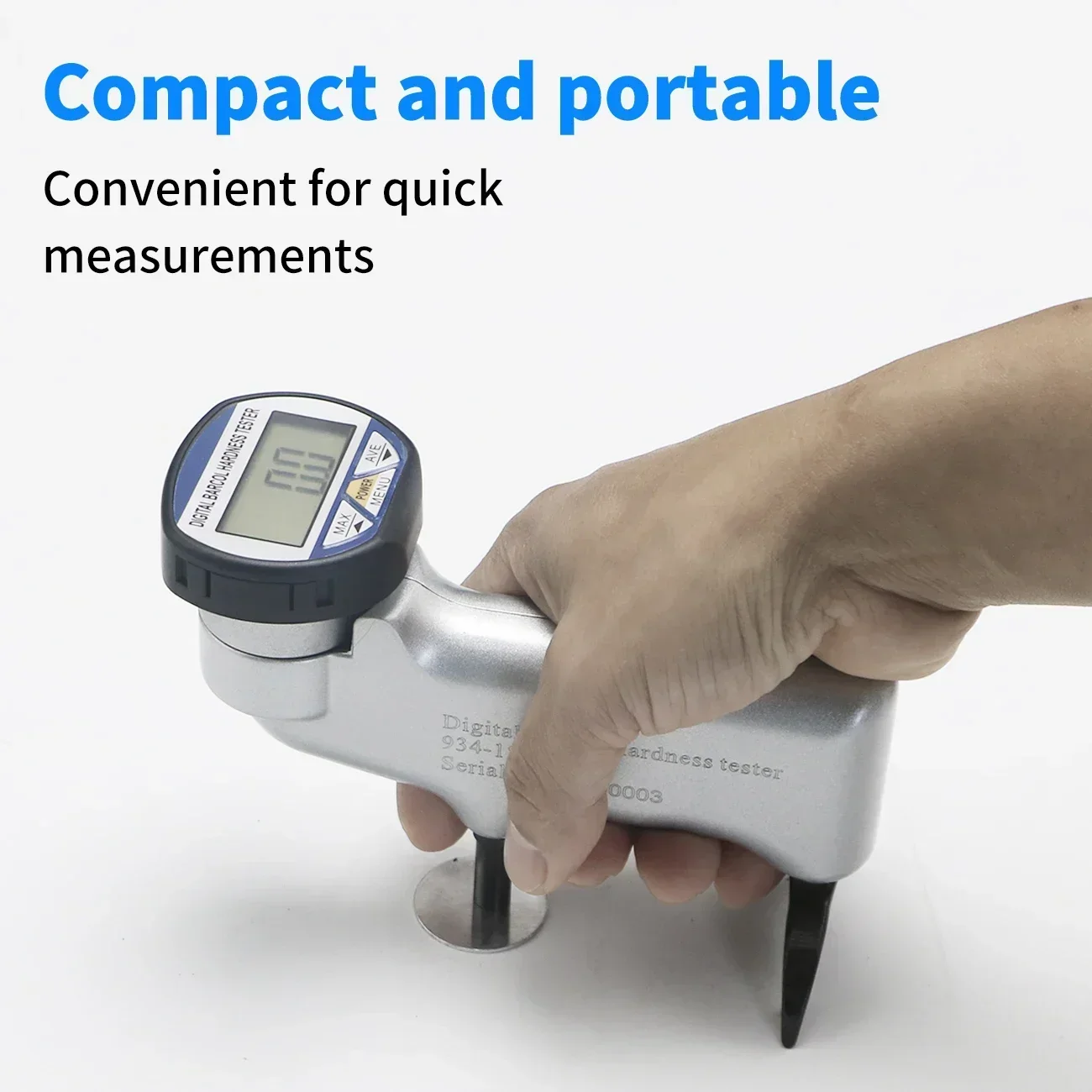 SHAHE 934-1S Digital Barcol Dureza Tester Portátil Liga de Alumínio Latão Vidro Metal Dureza Tester