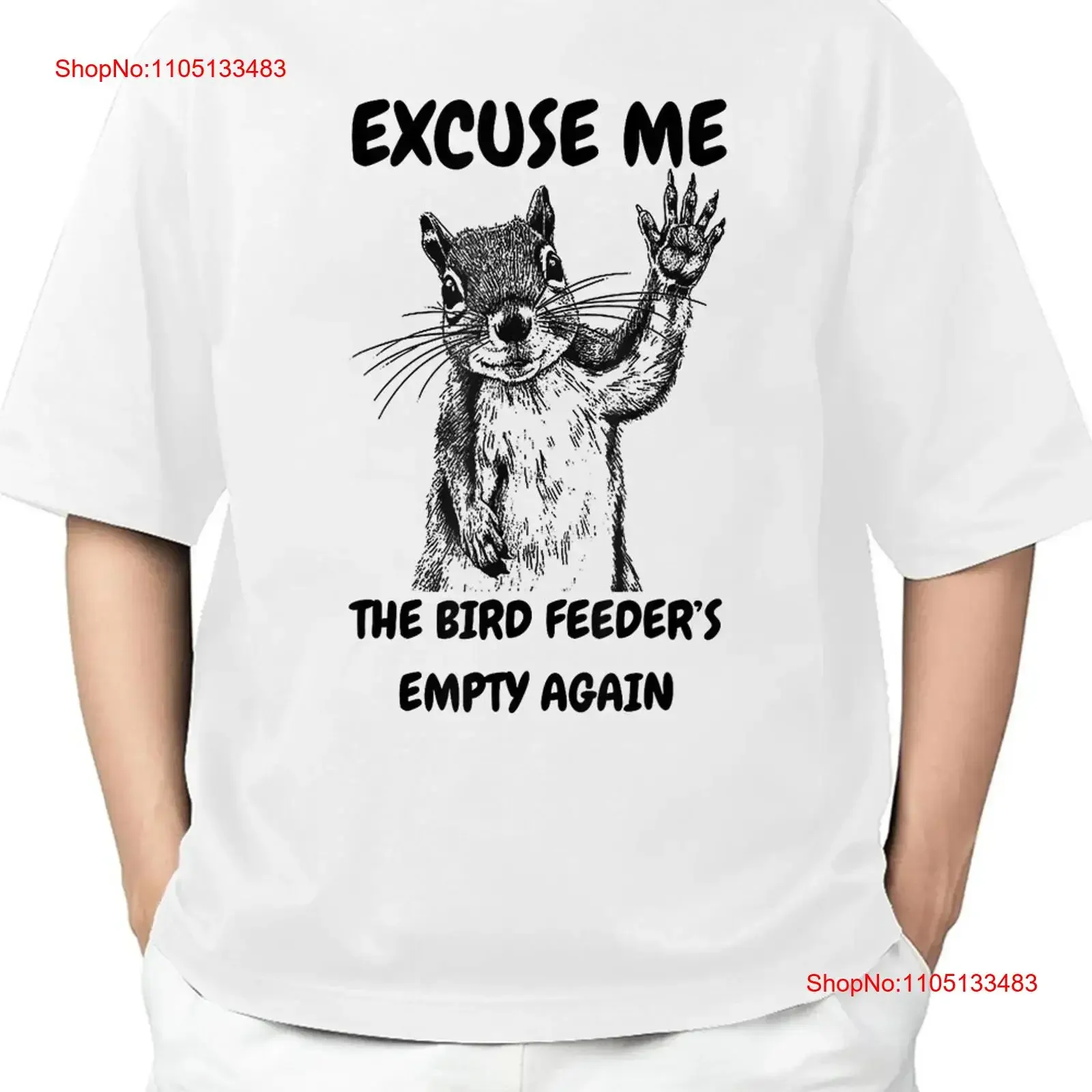 

Feeder's Empty Again Squirrel T Shirt Cool Vibe for Him Her S 4XL vintage Washed Versatile Casual designer clothes Comfortable