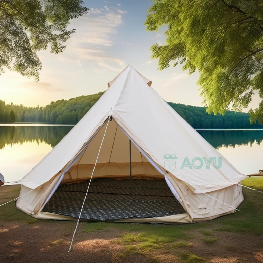 

AOYU Outdoor Safari Glamping Tent Oxford 3M 4M 5M 6M Luxury Yurt Bell Tent For Family Camping