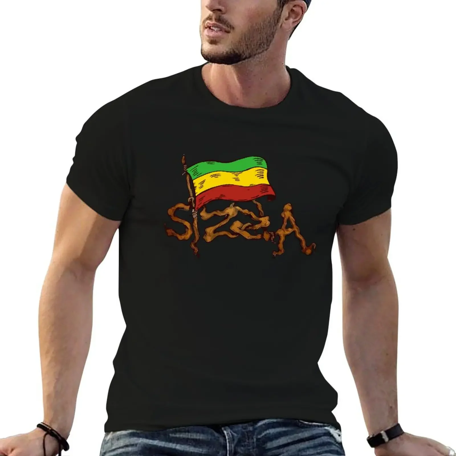 Sizzla Kalonji The Roots T-Shirt Luxury man football t shirt anime figures T-shirts for men cotton