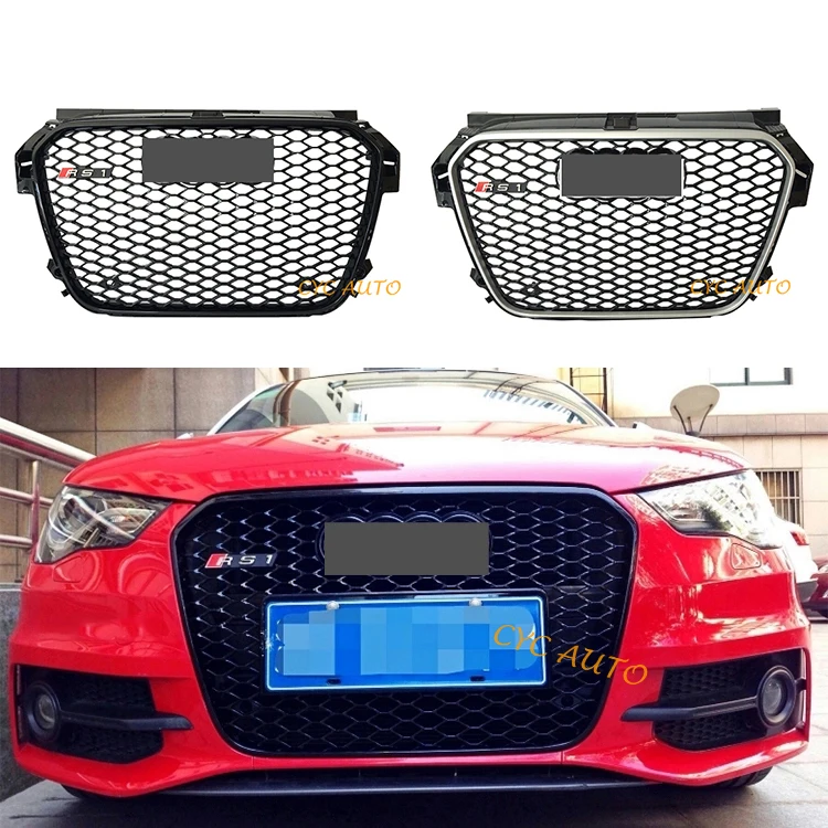 Auto Parts Car ABS Black Front Bumper Grille For  A1 S1 2012 2013 2014 2015